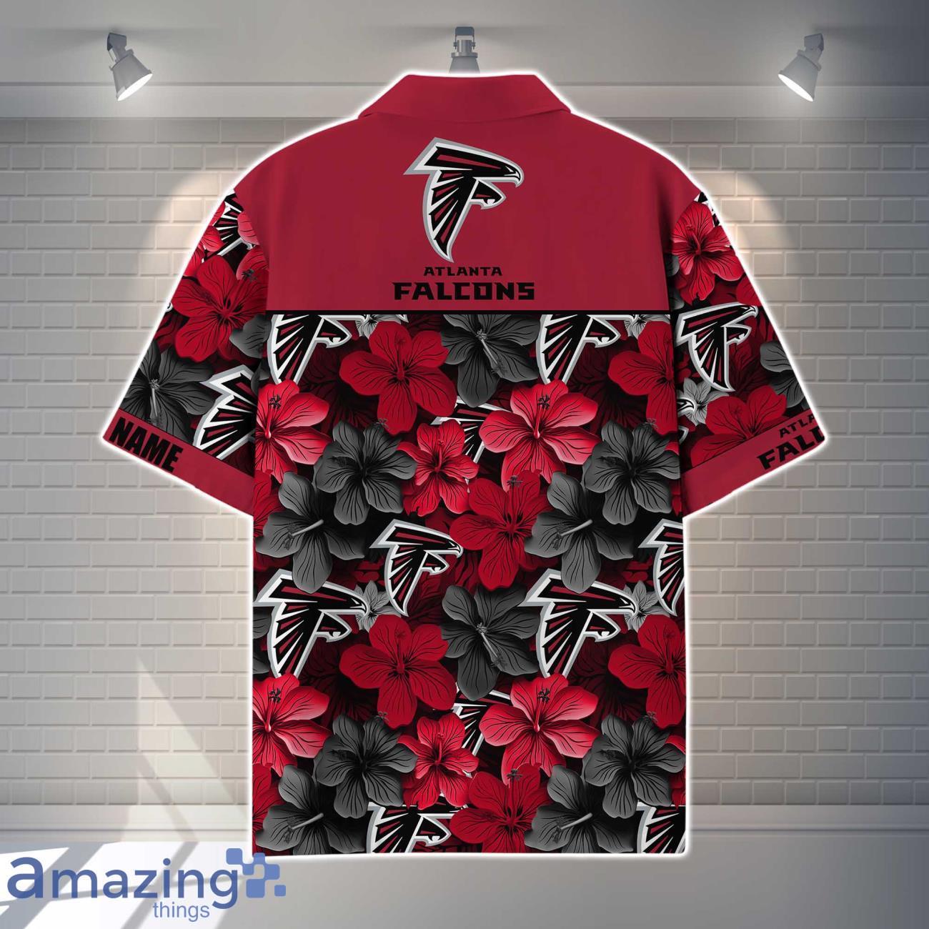Atlanta Falcons NFL Flower Hawaiian Shirt Custom Name Gift Ideas For Men Women image Atlanta Falcons NFL Flower Hawaiian Shirt Custom Name Gift Ideas For Men Women Product Photo 3