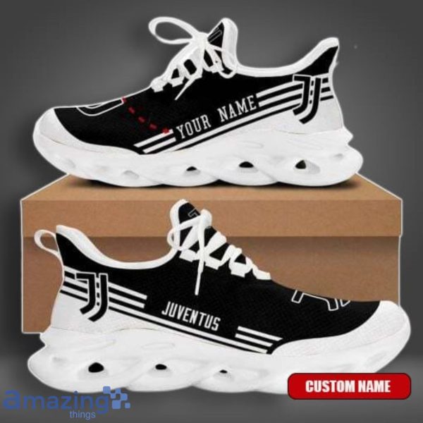 Juventus FC Black Custom Name Max Soul Shoes Leading The Trend Of Sport Sneakers Product Photo 1