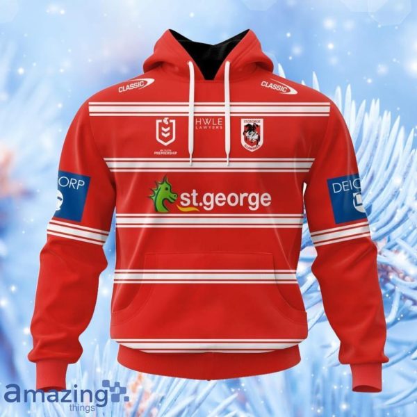 Nrl St George Illawarra Dragons Personalized 2024 Away Kits Hoodie 3D All Over Print Attract Gift For Men And Women Product Photo 1