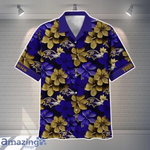 Baltimore Ravens NFL Flower Hawaiian Shirt Custom Name Gift Ideas For Men Women Product Photo 2