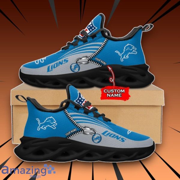 Custom Name Detroit Lions Max Soul Shoes Impressive Gift For Men And Women Product Photo 2