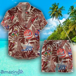 Arizona Coyotes Set Hawaiian Shirt And Shorts Combo Retro Style For Fans Product Photo 1