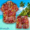 Calgary Flames Set Hawaiian Shirt And Shorts Combo Retro Style For Fans