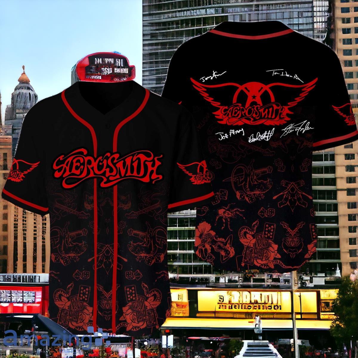 Aerosmith Baseball Jersey Shirt Style Gift For Men And Women image Aerosmith Baseball Jersey Shirt Style Gift For Men And Women Product Photo 1