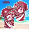 Alabama Crimson Tide Custom Name Floral Hawaiian Shirt Summer Beach Shirt For Fans