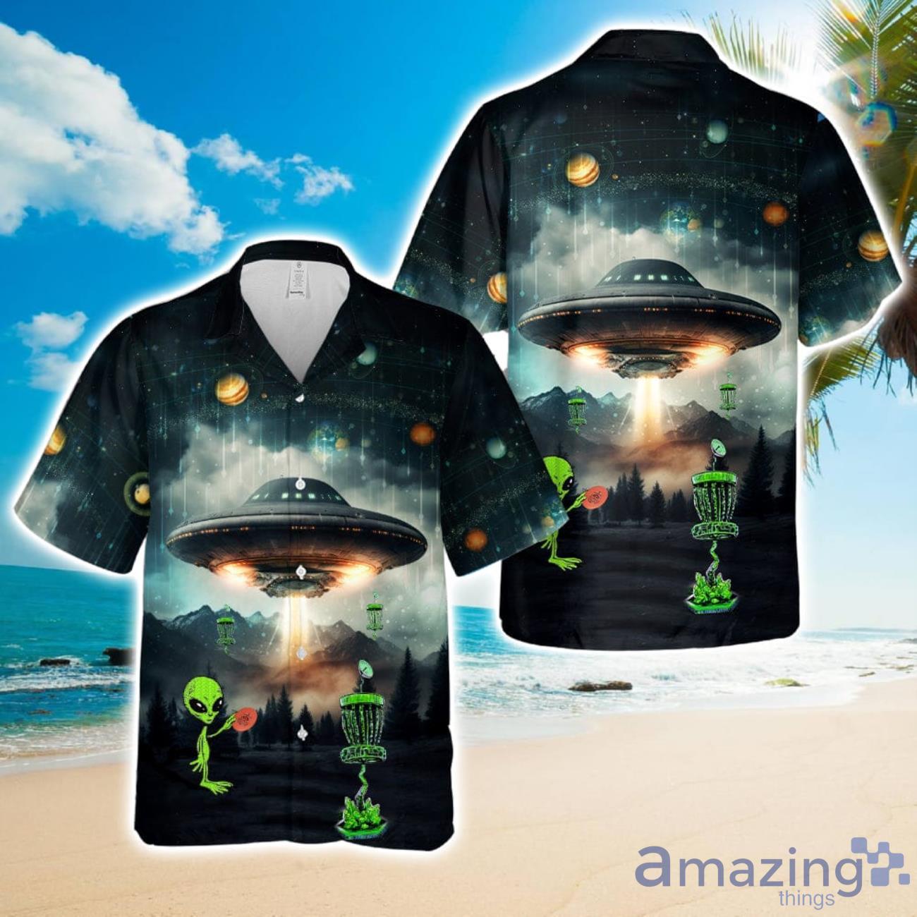 Alien Disgolf Hawaiian Shirt Beach Shirt For Men Women image Alien Disgolf Hawaiian Shirt Beach Shirt For Men Women Product Photo 1
