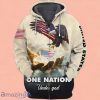 America God Hand Holding US Flag Eagle Beige 3D Hoodie Impressive Gift For Men And Women