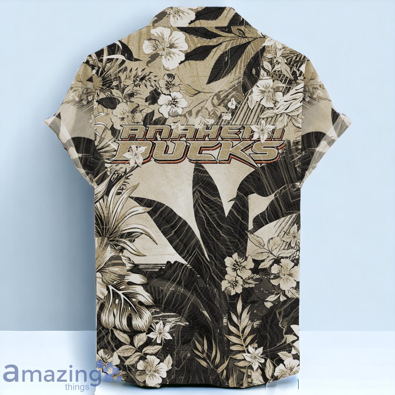 Anaheim Ducks NHL Hawaiian Shirt Tropical Skull Design For Men Women image Anaheim Ducks NHL Hawaiian Shirt Tropical Skull Design For Men Women Product Photo 2