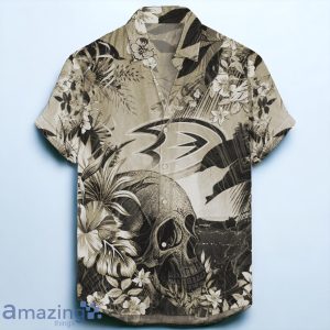 Anaheim Ducks NHL Hawaiian Shirt Tropical Skull Design For Men Women Product Photo 1