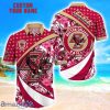 Boston College Eagles Custom Name Floral Hawaiian Shirt Summer Beach Shirt For Fans