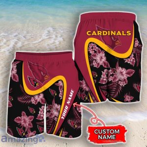 Arizona Cardinals NFL Floral Hawaiian Shirt And Shorts Custom Name Casual Comfort Combo For Fans Product Photo 3