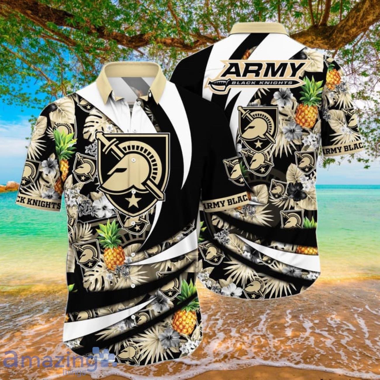 Army Black Knights NCAA3 Pineapple Tropical Flower Style Hawaiian Shirt Unique Summer Gift image Army Black Knights NCAA3 Pineapple Tropical Flower Style Hawaiian Shirt Unique Summer Gift Product Photo 1