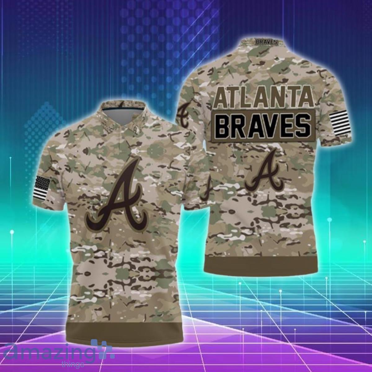 Atlanta Braves Camouflage Veteran Polo Shirts Special Gift For Men And Women image Atlanta Braves Camouflage Veteran Polo Shirts Special Gift For Men And Women Product Photo 1