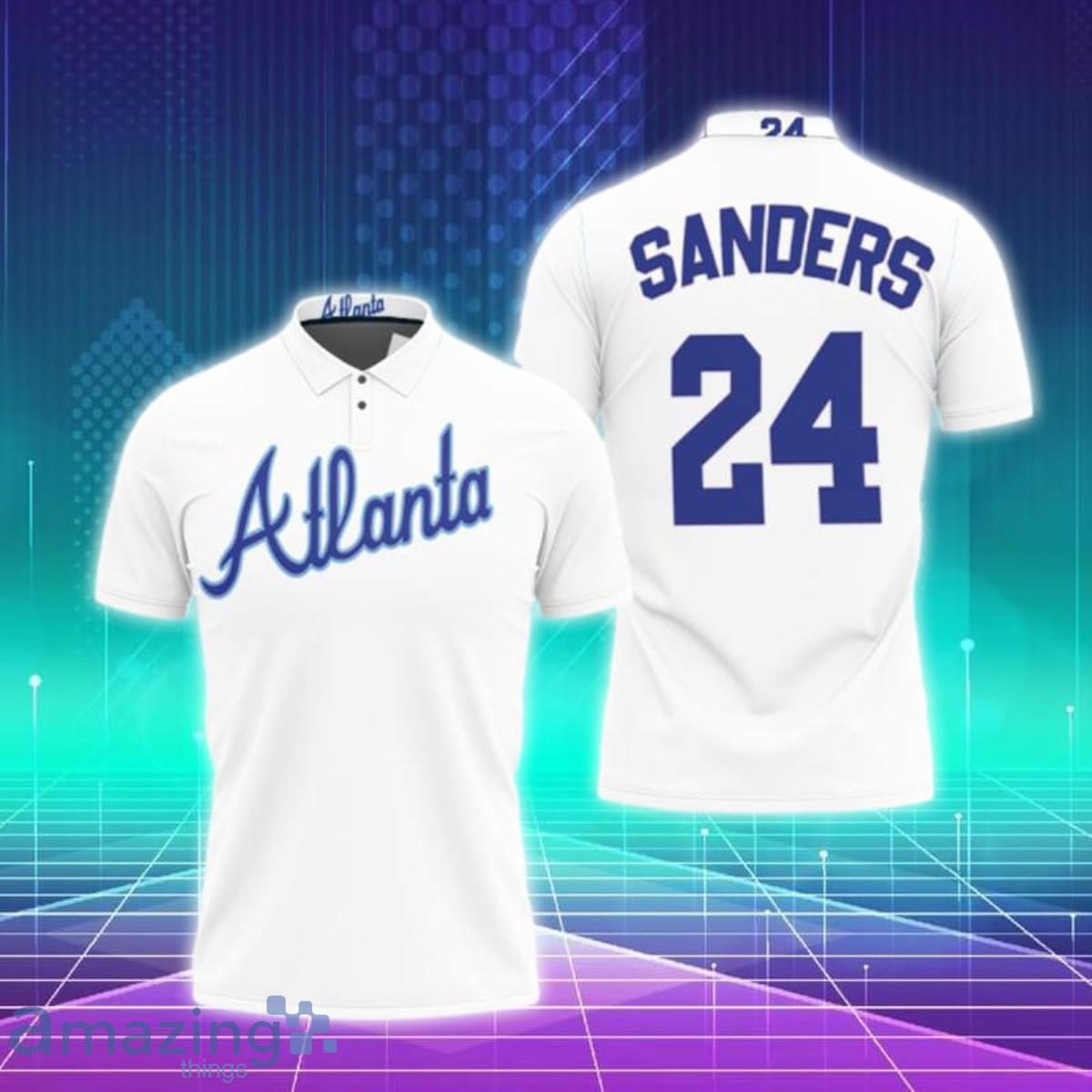 Atlanta Braves Deion Sanders Collection Mesh Wordmark Polo Shirts Special Gift image Atlanta Braves Deion Sanders Collection Mesh Wordmark Polo Shirts Special Gift Product Photo 1