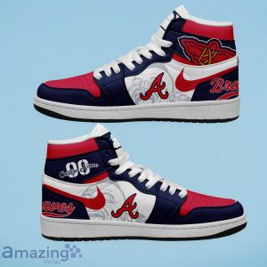 Atlanta Braves MLB Air Jordan Hightop Custom Number & Name Trending Shoes Product Photo 1