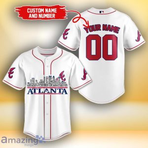 Atlanta Braves MLB Custom Number & Name Baseball Jersey For Fans Product Photo 1