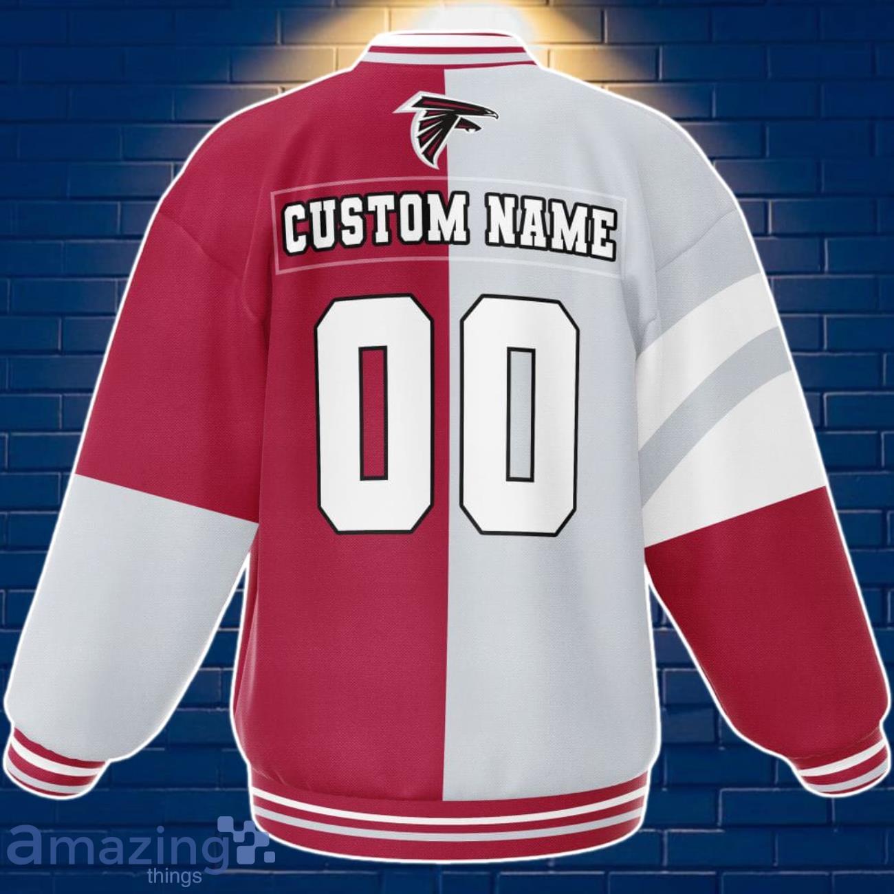 Atlanta Falcons Baseball Jacket Custom Number & Name Youth Style For Fans image Atlanta Falcons Baseball Jacket Custom Number & Name Youth Style For Fans Product Photo 2