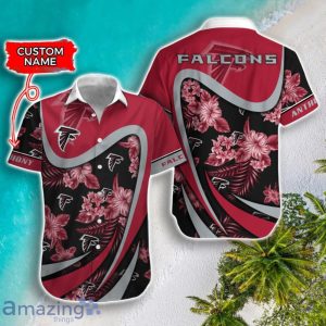 Atlanta Falcons NFL Floral Hawaiian Shirt And Shorts Custom Name Casual Comfort Combo For Fans Product Photo 2