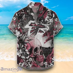 Atlanta Falcons NFL Hawaiian Shirt Hibiscus And Skull Summer Gift Product Photo 1