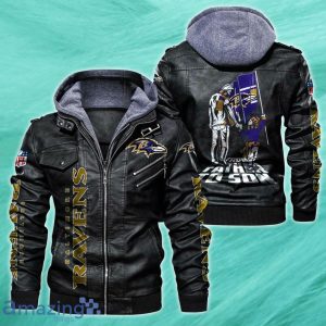Baltimore Ravens 2D Leather Jacket Style Gift Product Photo 2