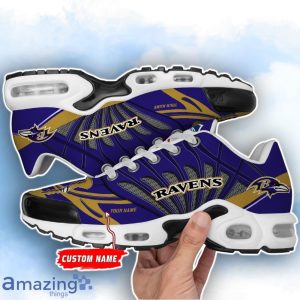Baltimore Ravens NFL Custom Name TN Sport Shoes Air Glide Runners For Fans Product Photo 2