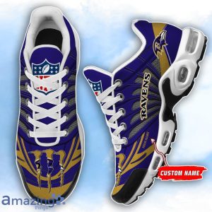 Baltimore Ravens NFL Custom Name TN Sport Shoes Air Glide Runners For Fans Product Photo 1