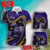 Baltimore Ravens NFL Floral Hawaiian Shirt And Shorts Custom Name Casual Comfort Combo For Fans