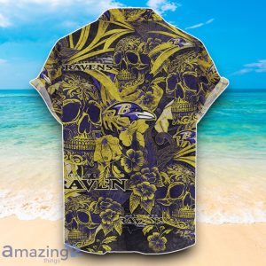 Baltimore Ravens NFL Hawaiian Shirt Jungle Skull Unique Design For Fans Product Photo 2