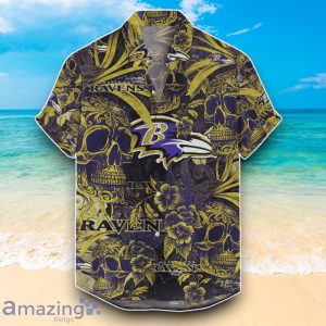 Baltimore Ravens NFL Hawaiian Shirt Jungle Skull Unique Design For Fans Product Photo 1