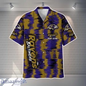 Baltimore Ravens NFL Hawaiian Shirt Vintage Custom Name For Fans image Baltimore Ravens NFL Hawaiian Shirt Vintage Custom Name For Fans Product Photo 2