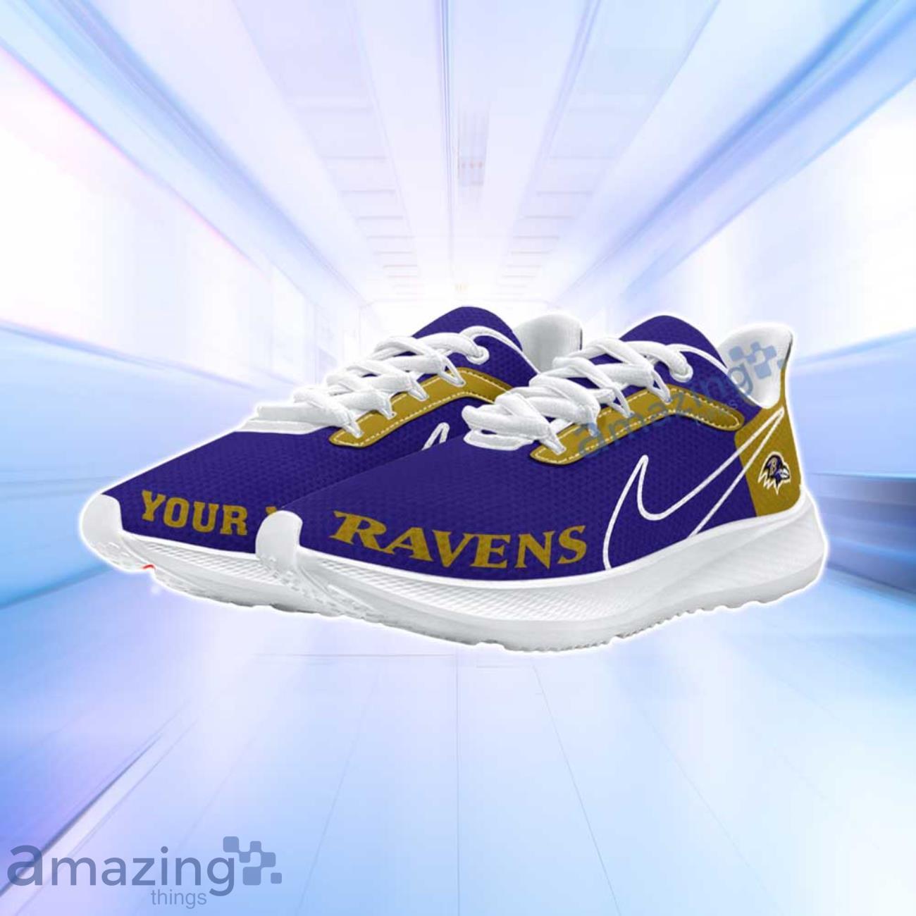 Baltimore Ravens NFL Trending Air Mesh Running Shoes Custom Name For Fans image Baltimore Ravens NFL Trending Air Mesh Running Shoes Custom Name For Fans Product Photo 2