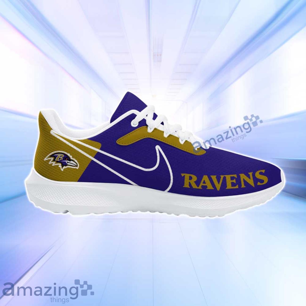 Baltimore Ravens NFL Trending Air Mesh Running Shoes Custom Name For Fans image Baltimore Ravens NFL Trending Air Mesh Running Shoes Custom Name For Fans Product Photo 3