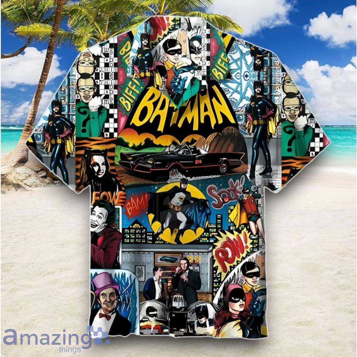Batman 1966 Cartoon Poster Movie Hawaiian Shirt Special Gift image Batman 1966 Cartoon Poster Movie Hawaiian Shirt Special Gift Product Photo 1
