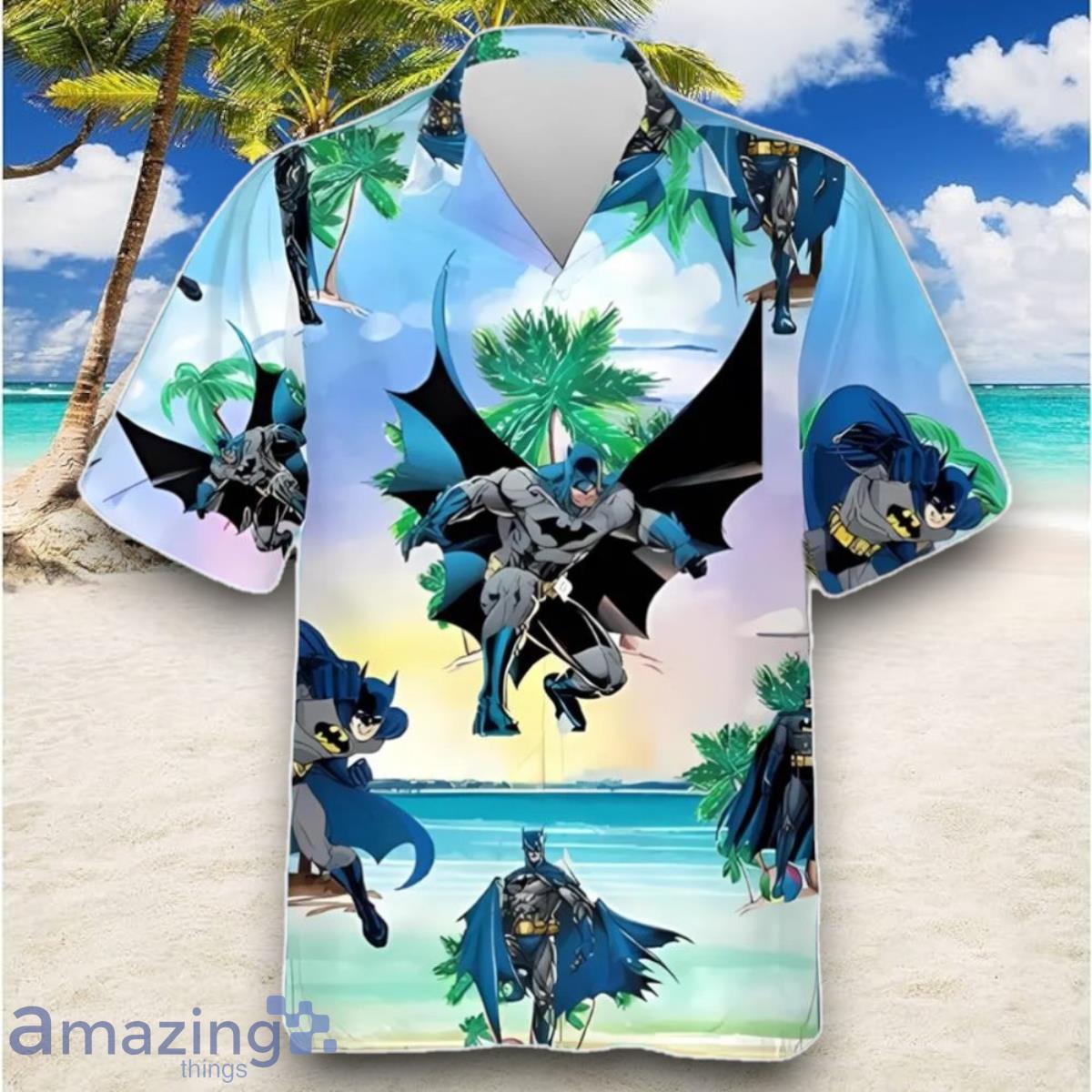 Batman Flower Hawaiian Shirt Special Gift image Batman Flower Hawaiian Shirt Special Gift Product Photo 1