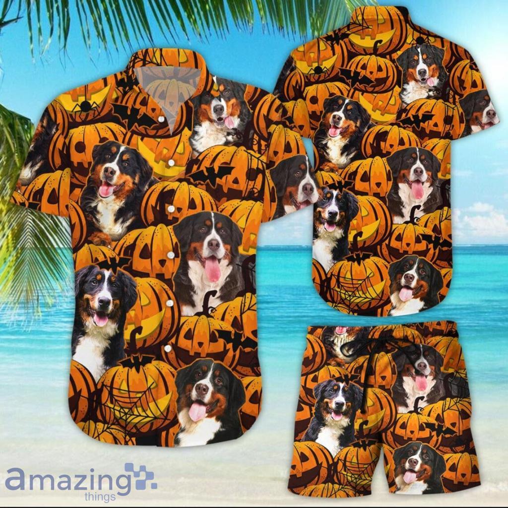 Bernese Mountain Dog Halloween Hawaiian Shirt image Bernese Mountain Dog Halloween Hawaiian Shirt Product Photo 1