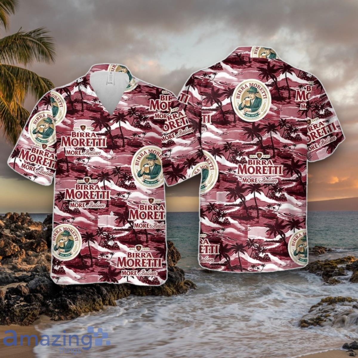 Birra Moretti Hawaiian Sea Island Pattern Hawaiian Shirt Style Gift For Men And Women image Birra Moretti Hawaiian Sea Island Pattern Hawaiian Shirt Style Gift For Men And Women Product Photo 1