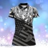 Black American Flag Patriotic Gray Camo Polo Custom Name Golfing Gifts