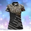 Black American Flag Patriotic Green Camo Polo Custom Name Golfing Gifts