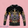 Black Roses King Skull Zip Up 3D Hoodie Gift For Men And Women