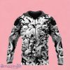 Black White Pile Of Ghost Skull Zip Up 3D Hoodie Gift For Men And Women