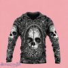 Black White Sugar Skull Zip Up 3D Hoodie Gift For Men And Women