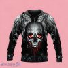Bloody Skull Wing Zip Up 3D Hoodie Gift For Men And Women