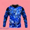 Blue Flame Pile Skull Zip Up 3D Hoodie Gift For Men And Women