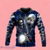 Blue Ghost Rider Biker Skull Zip Up 3D Hoodie Gift For Men And Women