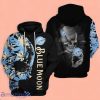 Blue Moon Beer Horror Skull And Leafs 3D Hoodie Impressive Gift For Men And Women