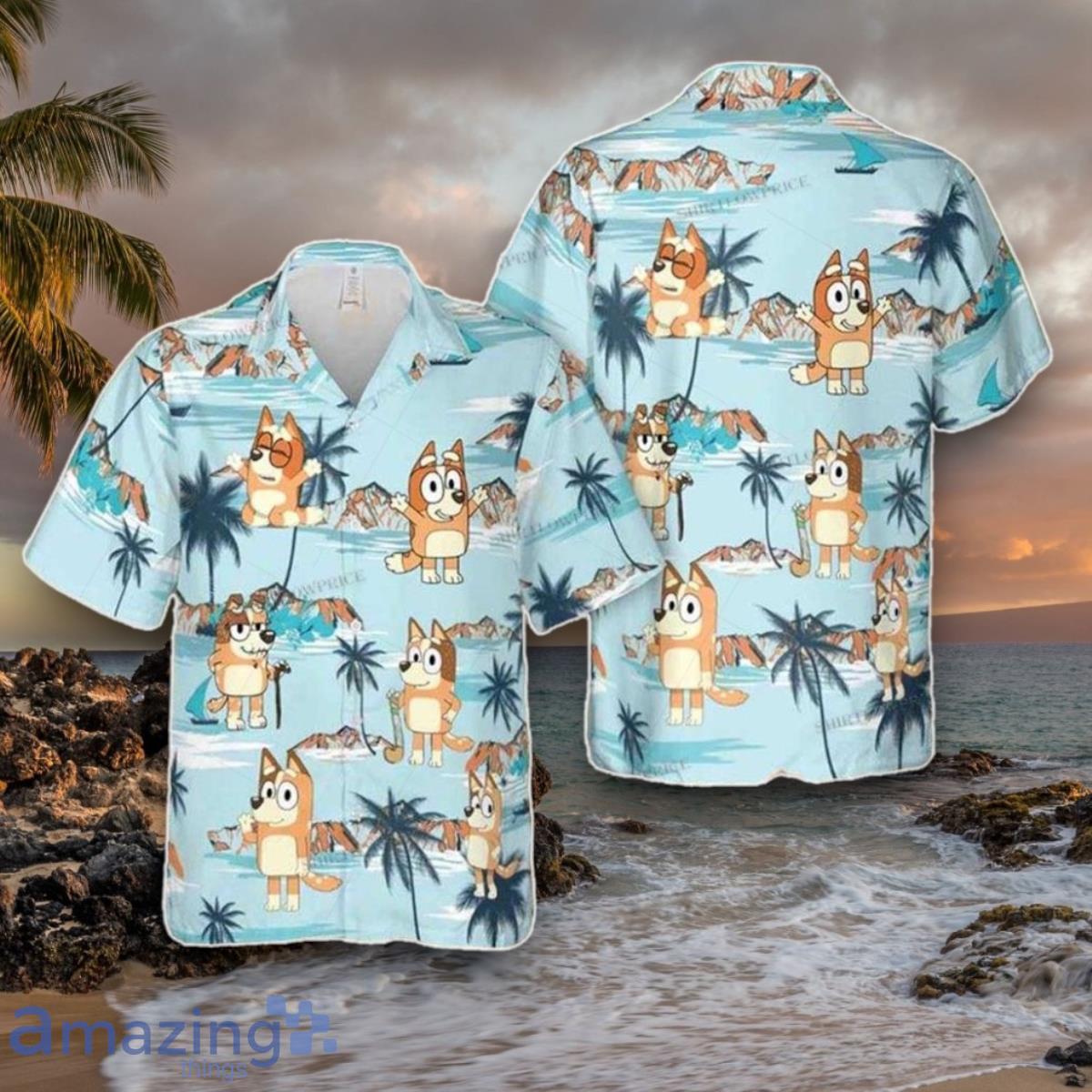 Bluey Hawaiian Shirt Bluey Beach Best Style Gift For Men And Women image Bluey Hawaiian Shirt Bluey Beach Best Style Gift For Men And Women Product Photo 1