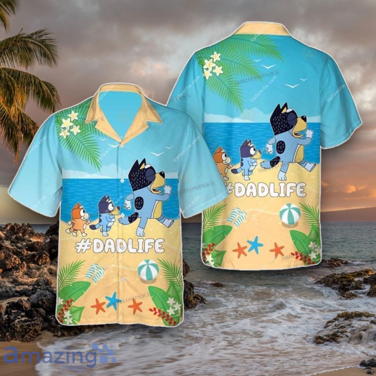 Bluey Hawaiian Shirt Bluey Dad Life Style Gift For Men And Women image Bluey Hawaiian Shirt Bluey Dad Life Style Gift For Men And Women Product Photo 1