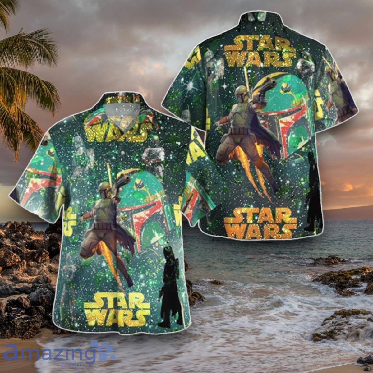 Boba Fett Star Wars Hawaiian Shirt Style Gift For Men And Women image Boba Fett Star Wars Hawaiian Shirt Style Gift For Men And Women Product Photo 1