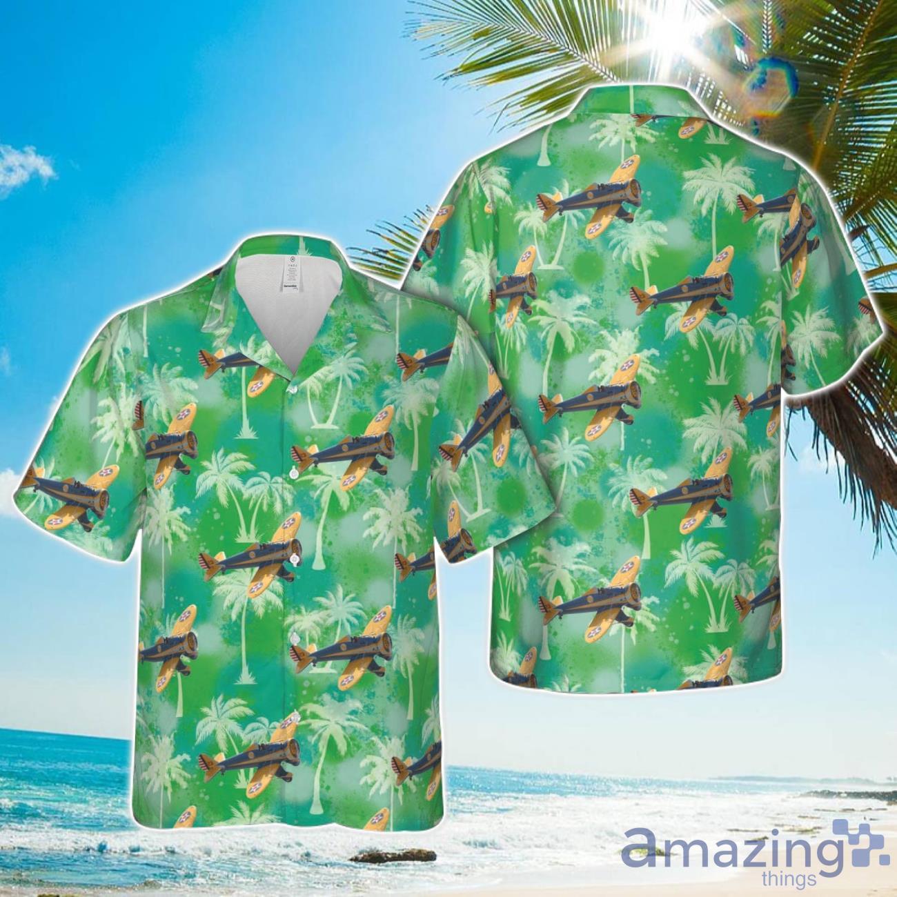 Boeing P 26 Peashooter World War II 3D Full Printed Hawaiian Shirt Beach Gift Shirt image Boeing P-26 Peashooter World War II 3D Full Printed Hawaiian Shirt Beach Gift Shirt Product Photo 1
