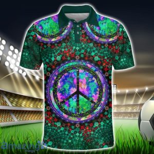Bohemian Peace Polo Shirt Hippie Designs Polo Shirt Gift For Golf Lover Product Photo 1